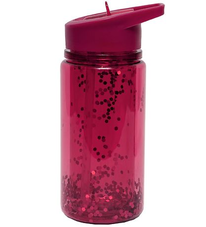 Petit Monkey Vattenflaska m. Drickpip - Zinfandel m. Glitter