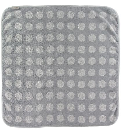 Leander Baby towel - Matty - 80x80 cm - Cool Grey w. Dots