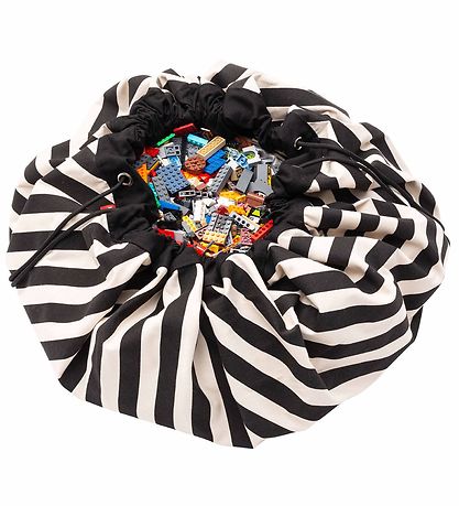 Play&Go Leikkilattia - Ø: 140 Cm - raidat Black