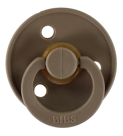BIBS Colour Pacifiers - Size 2 - 2-Pack - Round - Mocha/Dark Oak