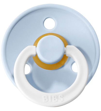 BIBS Colour Glowing Pacifiers - Size 2 - 2-Pack - Round - Iron/B