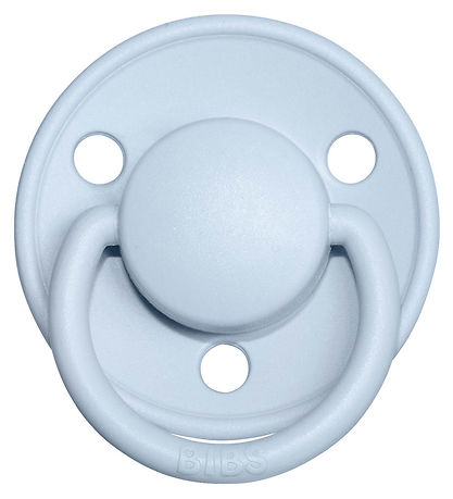BIBS De Lux Schnuller - Gr. 2 - 2er-Pack - Rund - Iron/Baby Blue