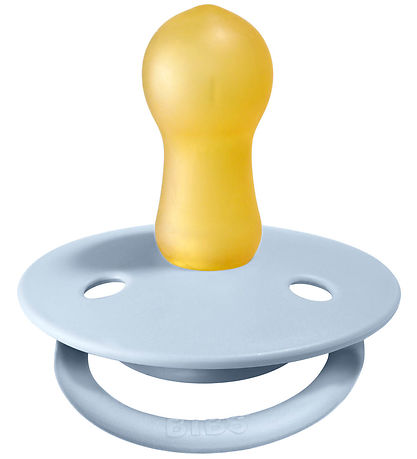 BIBS De Lux Schnuller - Gr. 2 - 2er-Pack - Rund - Iron/Baby Blue