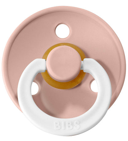 BIBS Colour Glowing Pacifiers - Size 2 - 2-Pack - Round - Blush/
