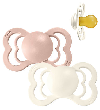 BIBS Supreme+ Schnuller - Gr. 1 - 2er-Pack - Symmetrisch - Blush