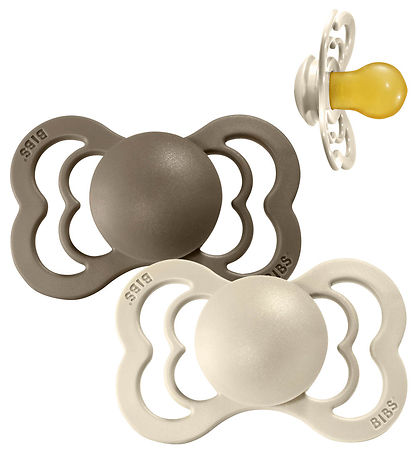 BIBS Supreme+ Pacifiers - Size 1 - 2-Pack - Symmetrical - Vanill