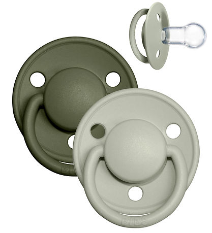BIBS De Lux Schnuller - 2er-Pack - Rund- Sage/Hunter Green