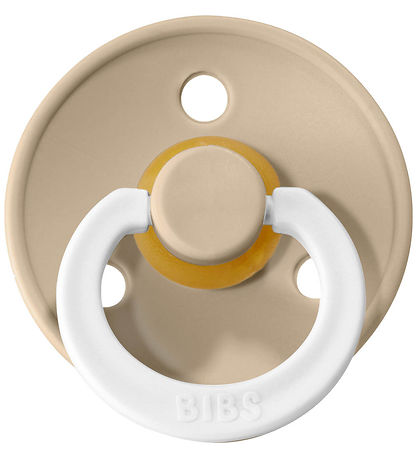 BIBS Colour Glowing Pacifiers - Size 1 - 2-Pack - Round - Vanill