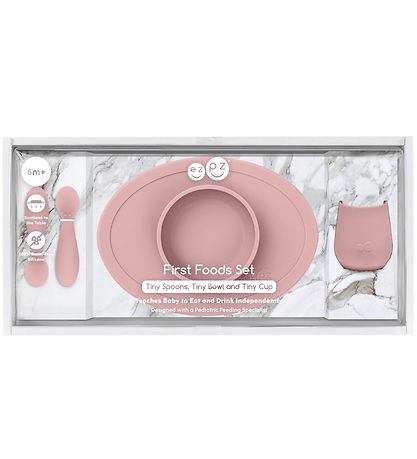 EzPz Dinner Set - Silicone - 4 Parts - Pink