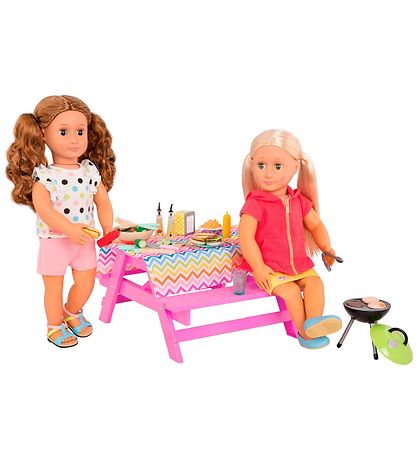 Our Generation Picnicbord w. Accessories