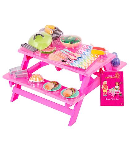 Our Generation Picnicbord w. Accessories
