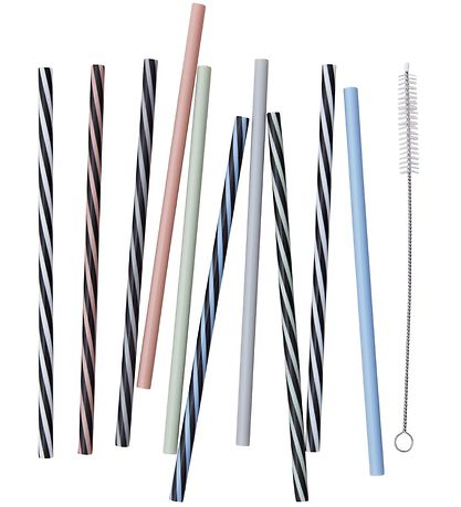 Design Letters Straws - 10 pcs - Multicoloured
