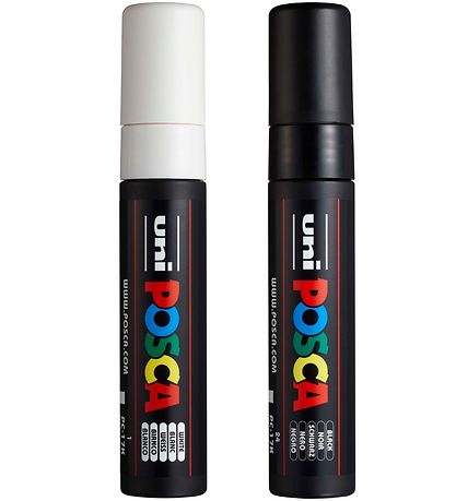 Posca Tússlitir - PC-17K - 2 Stk. - Svart/Hvítt