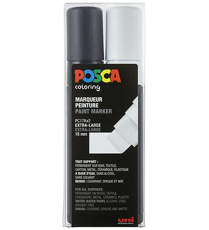 Posca Markers - PC-17K - 2 pcs - Black/White