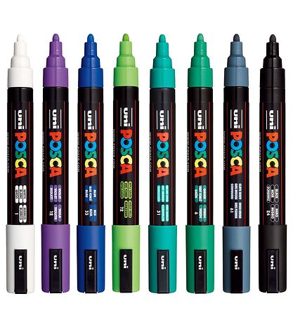 Posca Markers - PC-5M - 8 pcs - Cold Colours