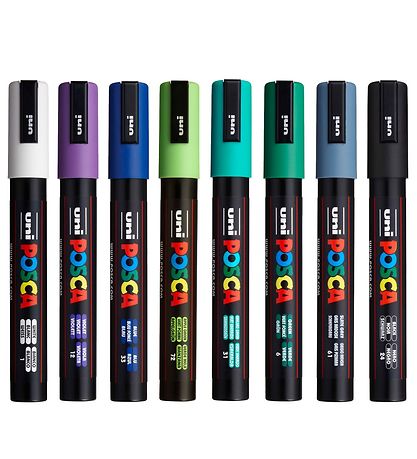 Posca Markers - PC-5M - 8 pcs - Cold Colours