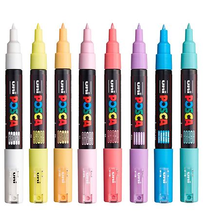 Posca Tussit - PC-1 m - 8 kpl. - hillitty Värit