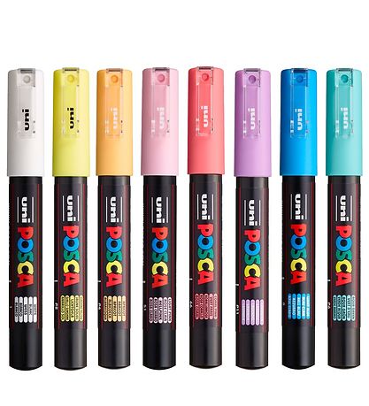 Posca Tussit - PC-1 m - 8 kpl. - hillitty Värit