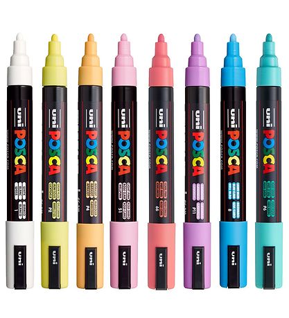 Posca Tussit - PC-5M - 8 kpl. - Mykistetty Värit