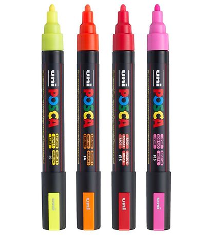 Posca Tússlitir - PC-5M - 4 Stk. - Neon