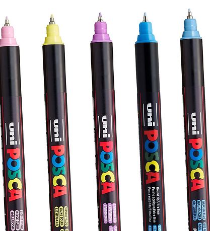 Posca Tússlitir - PC-1MR - 8 Stk. - Þaggað Litir