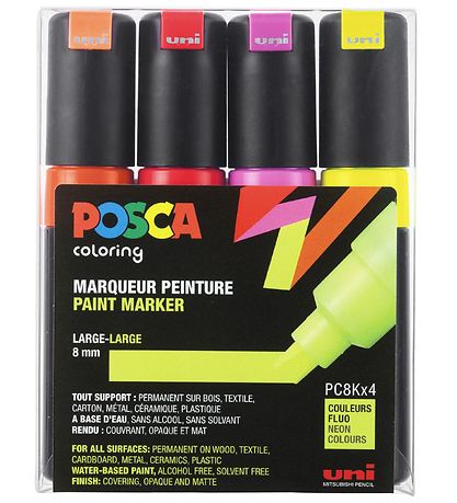 Posca Markers - PC-8K - 4 pcs - Neon