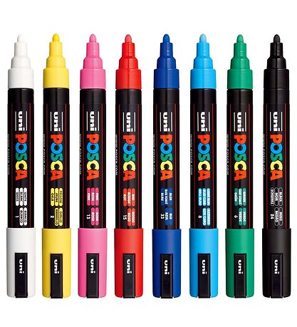 Posca Markers - PC-5M - 8 pcs - Multicolour