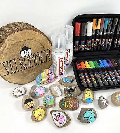 Posca Filzstifte m. Koffer - 24 st. - Mehrfarbig
