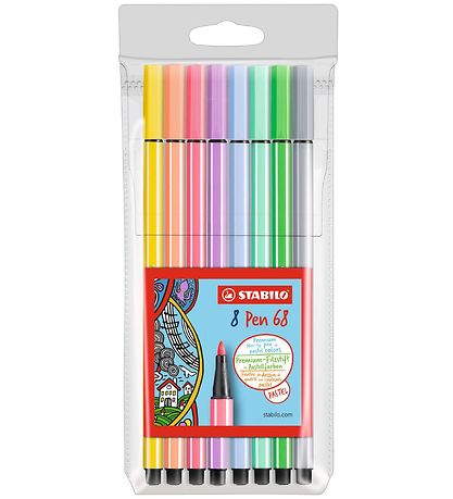Stabilo Filzstifte - Pen 68 - 8 st. - Pastellfarben