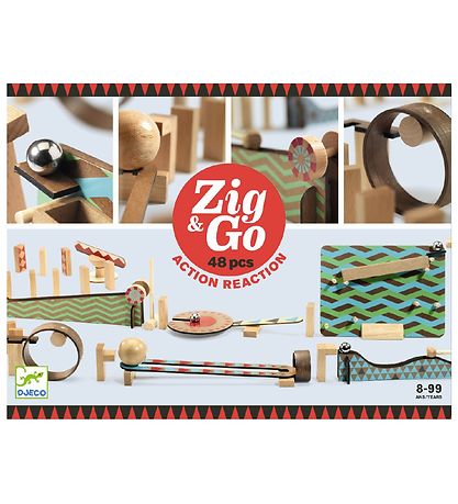 Djeco Kúlubraut - 48 Partar - Zig & Go - Viður