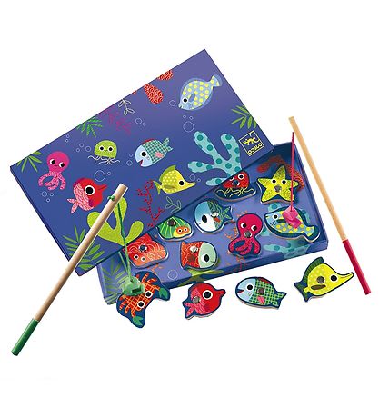 Djeco Fishing Game - Magnetic - Coloured Fish