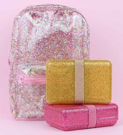 A Little Lovely Company Brotdose - Pink Glitter