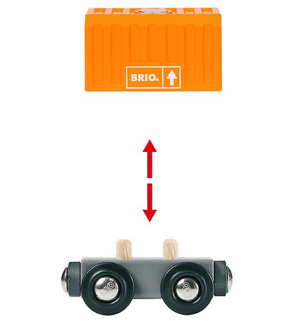 BRIO World Flutningalest M. 3 vagnar - Marglitað 33982