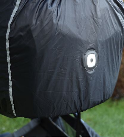 BabyDan Regenschutz für Kinderwagen - LED - Schwarz