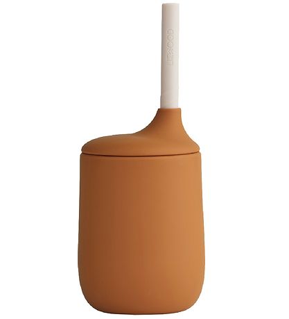 Liewood Cup w. Straws - Silicone - Ellis - Mustard/Sandy Mix