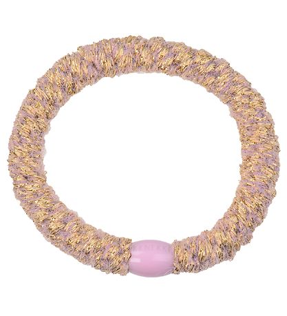 Kknekki Hair Tie - Pink w. Velvet/Glitter