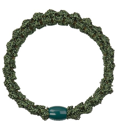 Kknekki Haargummi - Armygrün Glitzer m. Lace