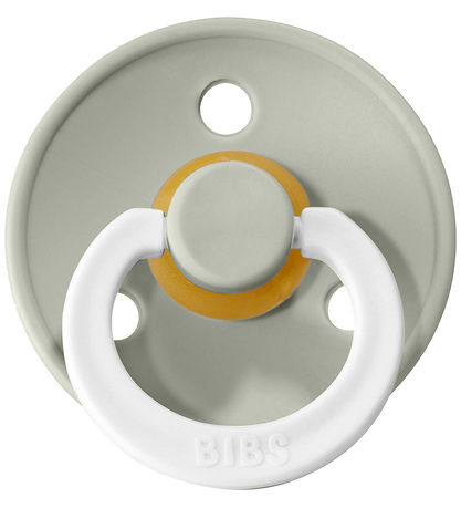 BIBS Colour Glowing Pacifiers - Size 1 - 2-Pack - Round - Sage/C