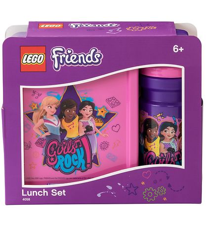 LEGO® Storage Nestisbox/Vatnsflaska - Friends - Fjólublátt/Bleik