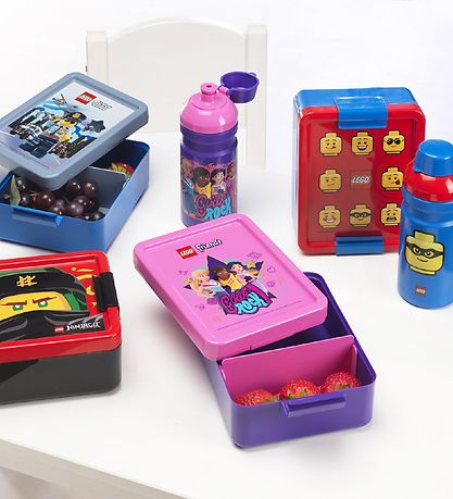 LEGO® Storage Nestisbox/Vatnsflaska - Friends - Fjólublátt/Bleik