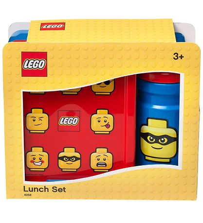 LEGO® Storage Nestisbox/Vatnsflaska - Iconic - Blár/Rautt