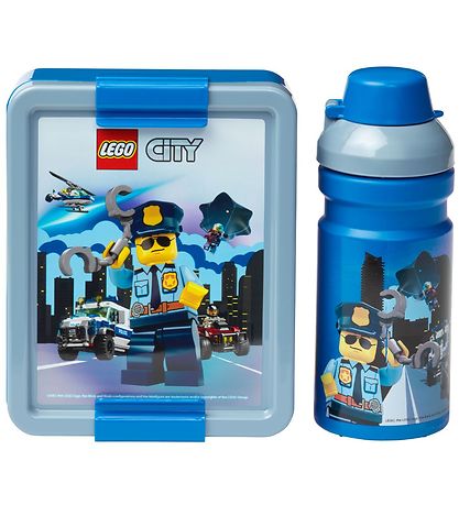 LEGO® Storage Nestisbox/Vatnsflaska - City - Blár