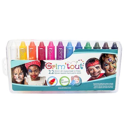 Grim Tout Ansiktsfärg - 12-pack - Flerfärgad