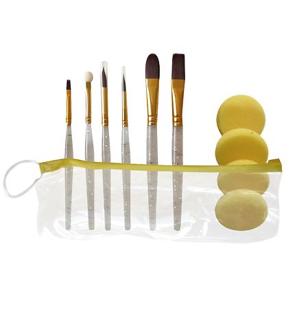 Grim Tout Pinselset - Deluxe - 10- Teile - Transparent m. Glitze
