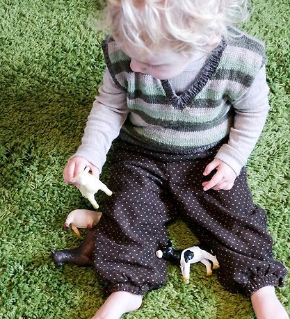 Green Rubber Toys Animal - 4-Pack - 11 cm - Farm Animals