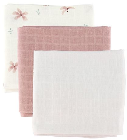 Cam Cam Muslin Cloths - 72x72 - 3-Pack - Windflower Cream/Dusty 
