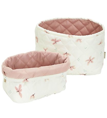 Cam Cam Geymslukörfur - 2 stk - 22x15/24x17 - Vindblómakrem