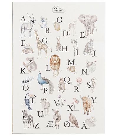Cam Cam Poster - The alphabet - Danish