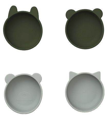 Liewood Bowls - Silicone - Iggy - 4 pcs - Hunter Green Mix