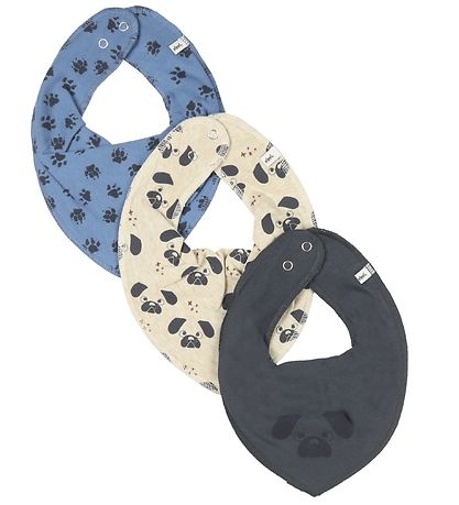 Pippi Baby Teething Bib - 3-Pack - Vallarta Blue